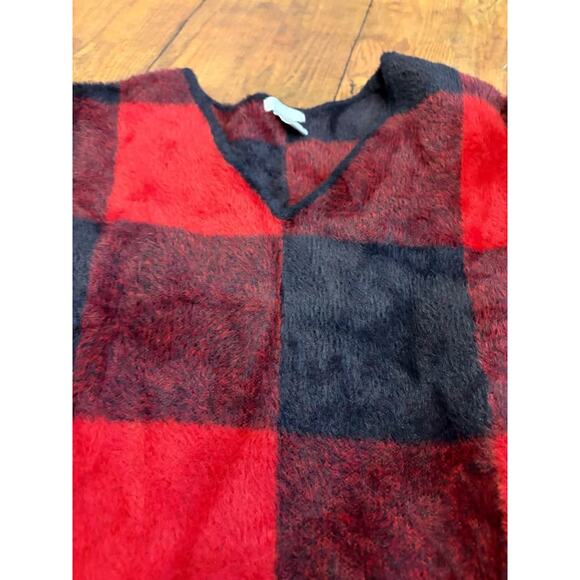 Sz Xs - H & M Fuzzy Buffalo Plaid Dress - Picture 4 of 7